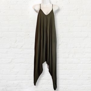 NWT Thread Story Boho Wide Leg Tank Jumpsuit Green